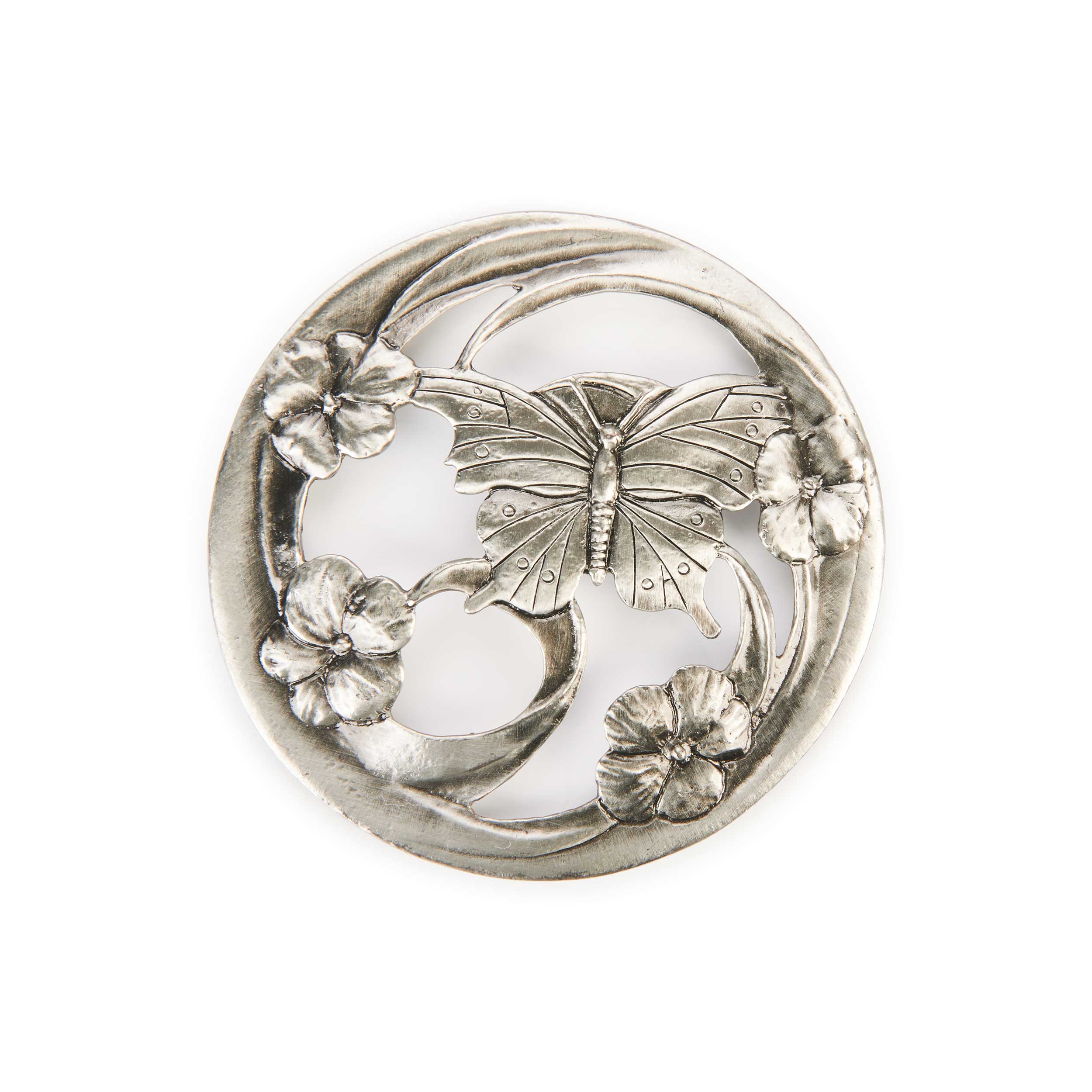 product: WoodRiver Filigree Bowl Lid - Butterfly - Antique Pewter shown