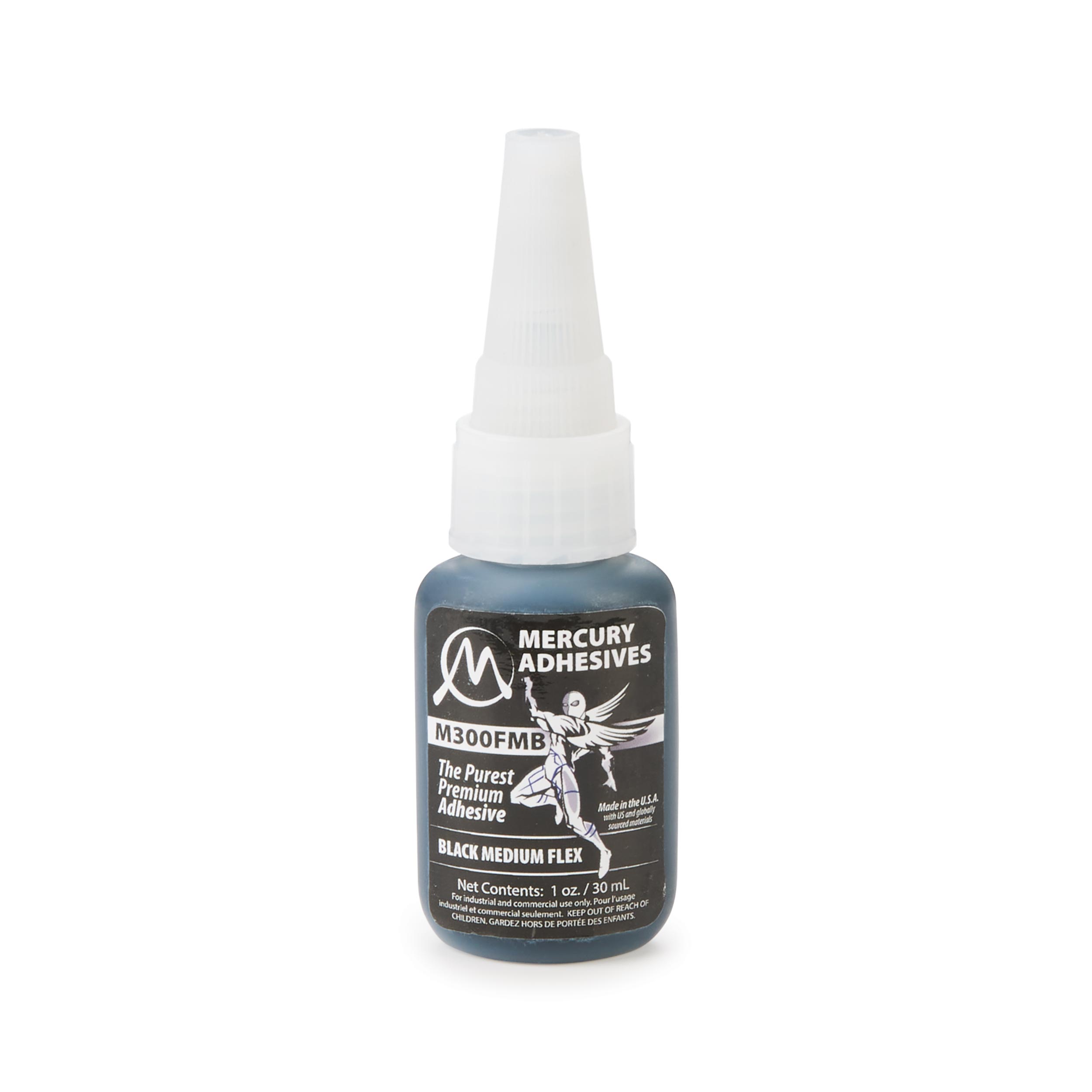 product: Mercury Adhesives CA Glue - Black Medium Flex - 1 oz shown