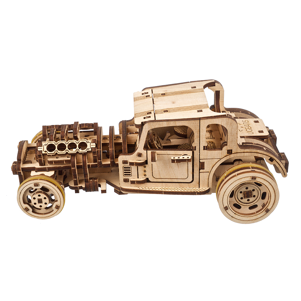 product: UGears Hot Rod Furious Mouse Wooden Craft Kit shown