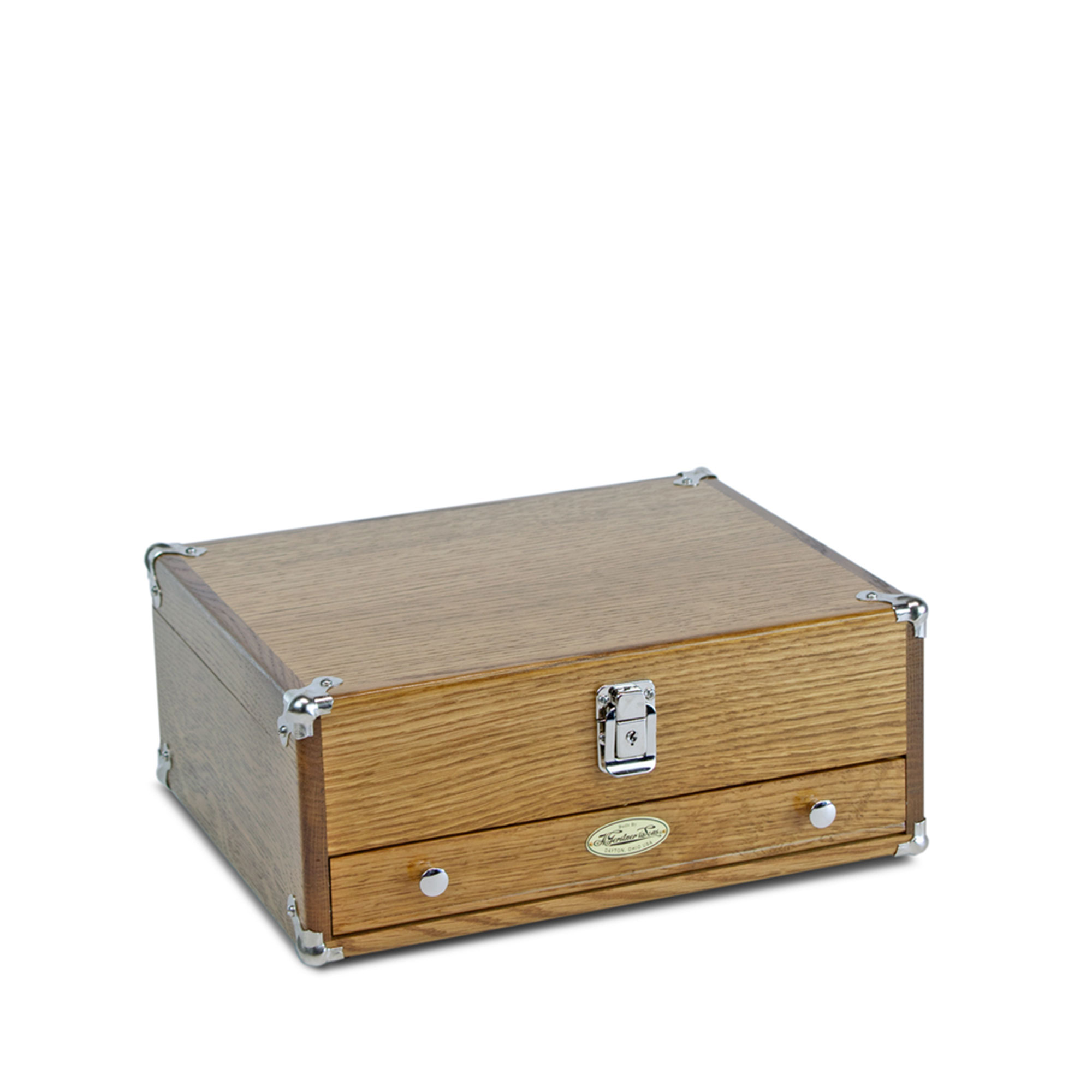 product: Gerstner EDC Desktop Case, Model 1401, Golden Oak shown