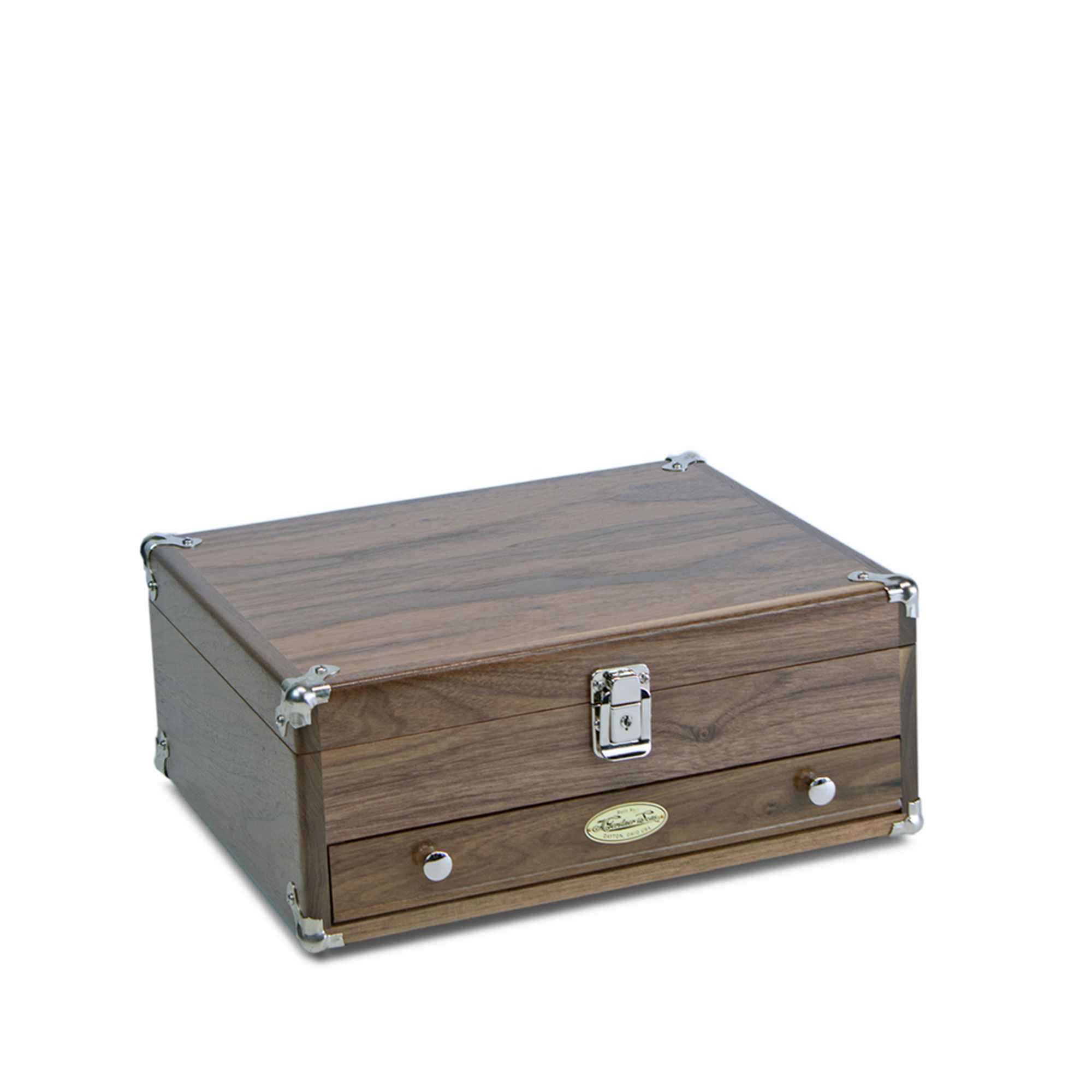 product: Gerstner EDC Desktop Case, Model 1401, Natural Walnut shown