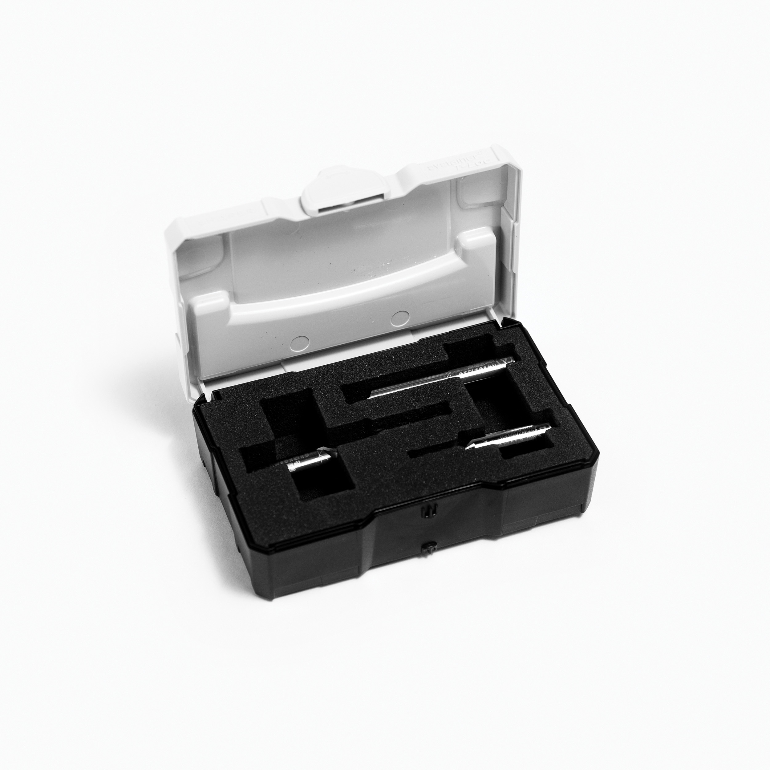product: Shaper Essential Bit Kit for Origin Handheld CNC Router shown