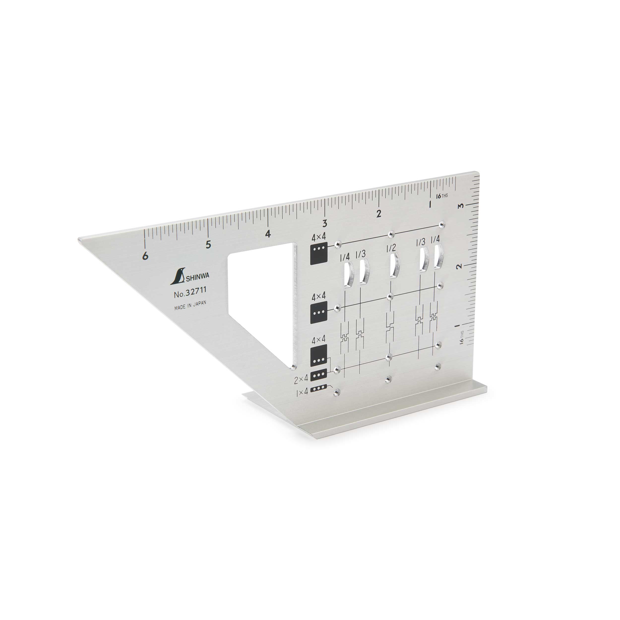 product: Shinwa Miter Rule 3D for 2x4 Lumber - Aluminum shown