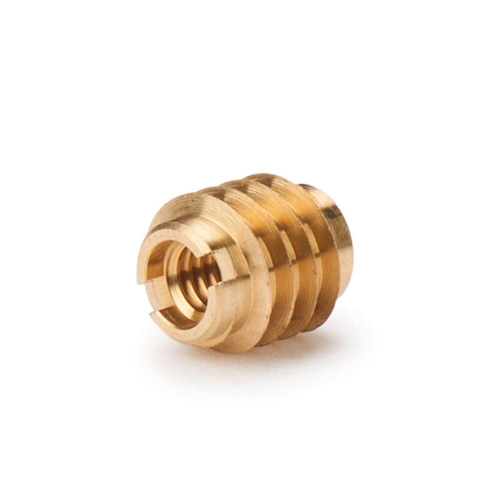 product: E-Z LOK E-Z Knife 8-32 Brass Threaded Insert - 25 Piece shown