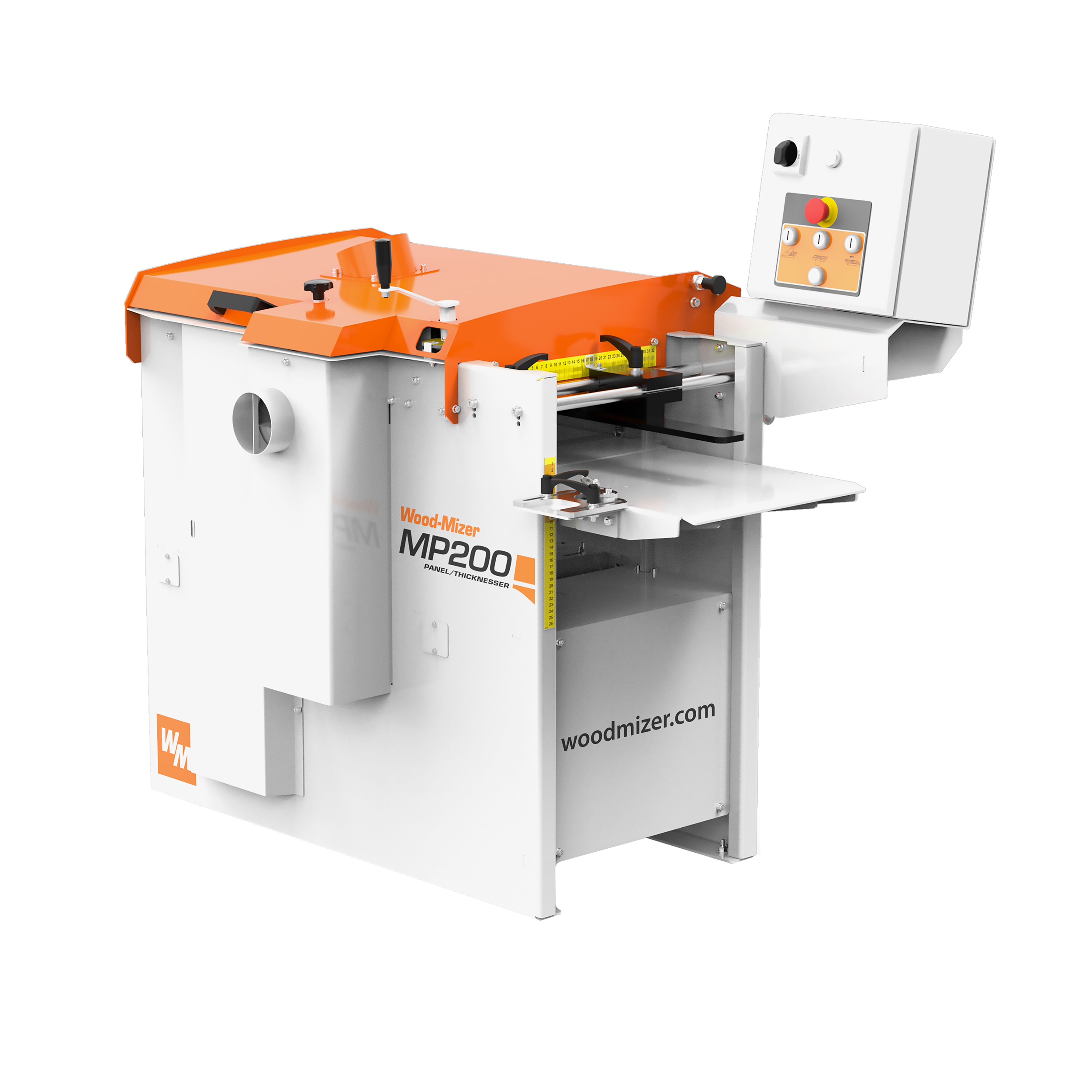 product: Wood-Mizer MP200 2-sided Planer / Moulder - 230v 1 Phase with Variable Feed shown