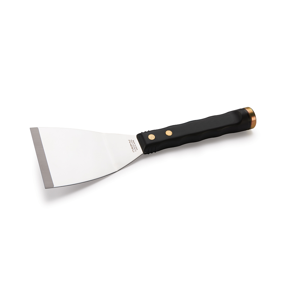 product: Nisaku Stainless Steel Scraper with Hammer Top and Offset Handle shown