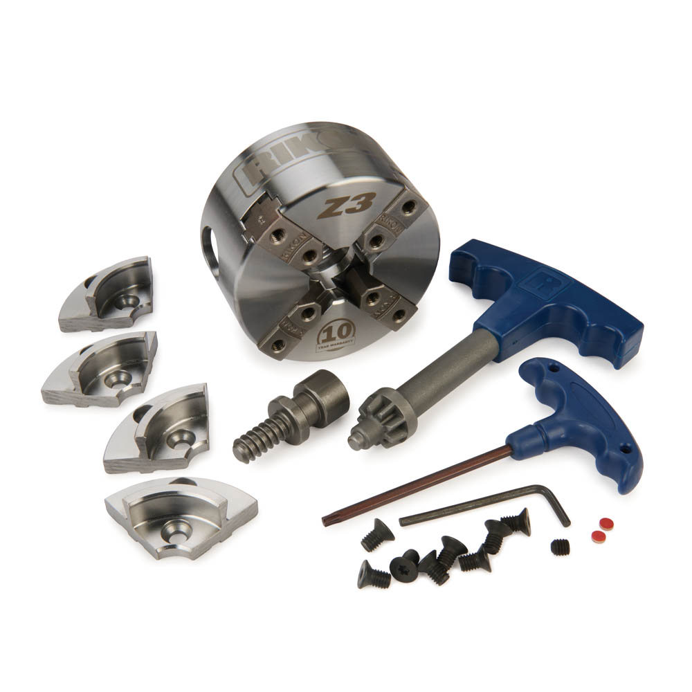 product: RIKON Z3 4-Jaw Lathe Chuck - Insert Version shown