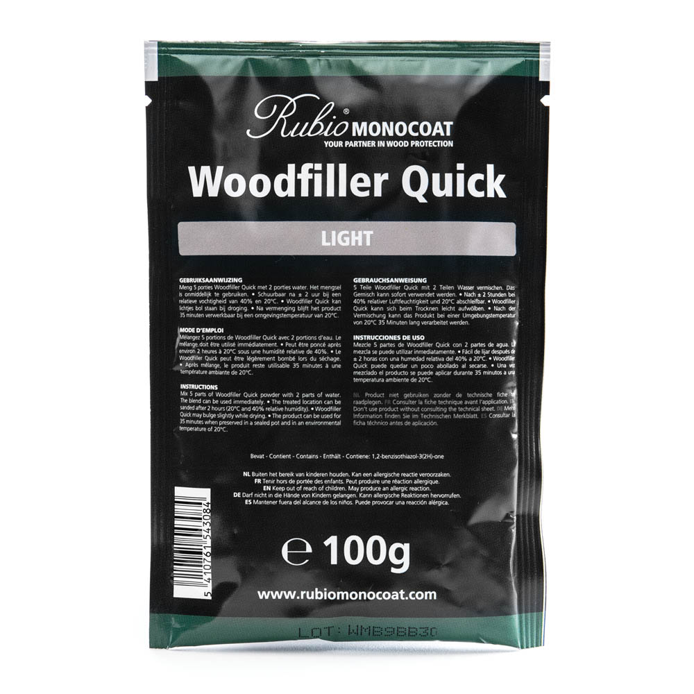 product: Rubio Monocoat Woodfiller Quick - Light - 100 grams shown