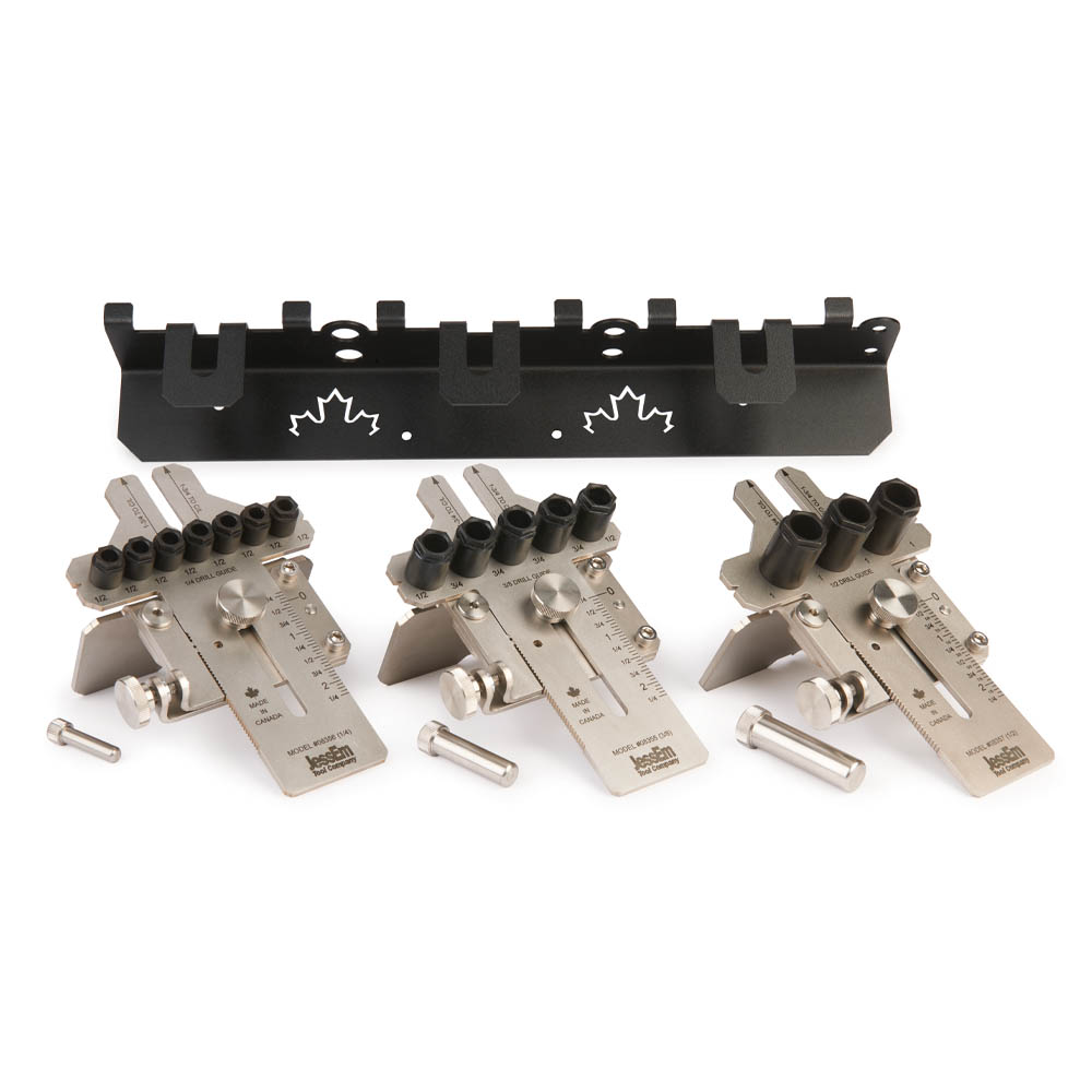 product: JessEm Seasoned Professional Doweling Jig Kit and Wall Bracket - 3 Piece shown