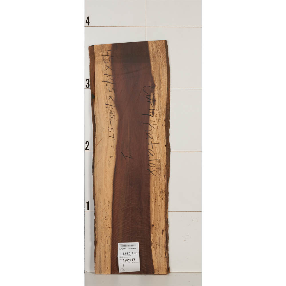 product: Woodcraft Woodshop Curly Katalox Slab - 1-1/4