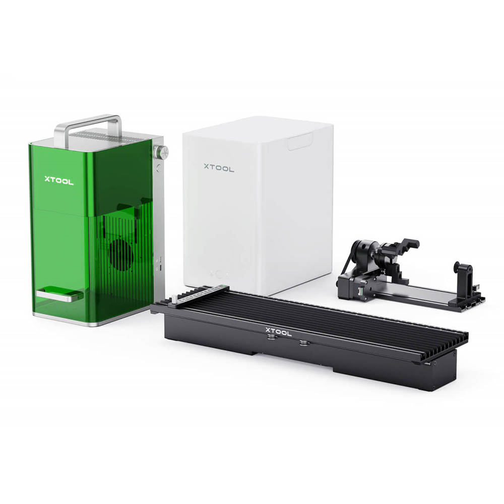 product: xTool F1 Portable Laser Engraver Deluxe Bundle shown