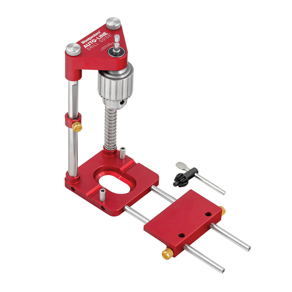product: Woodpeckers Auto-Line Drill Guide shown