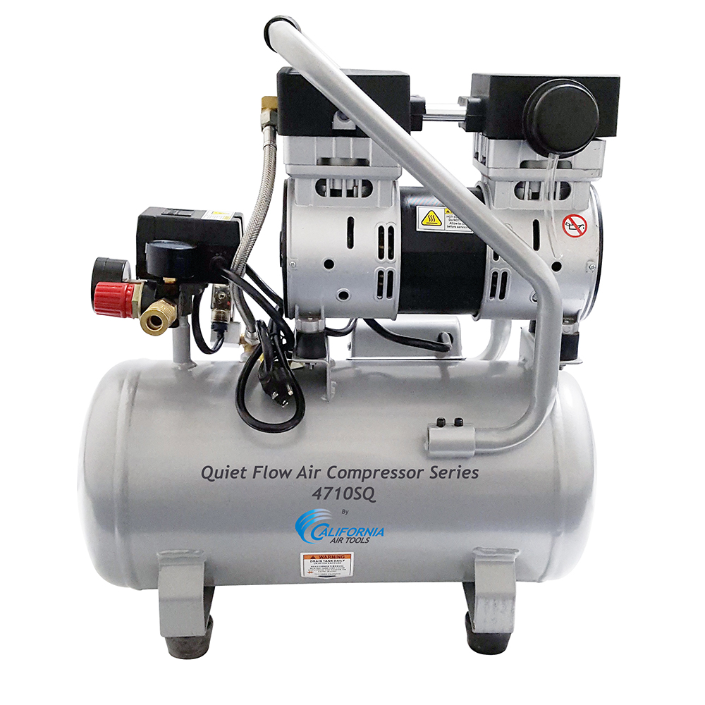 product: SPRAYIT Quiet Flow 4710SQPK Air Compressor & LVLP Spray Painting Kit shown