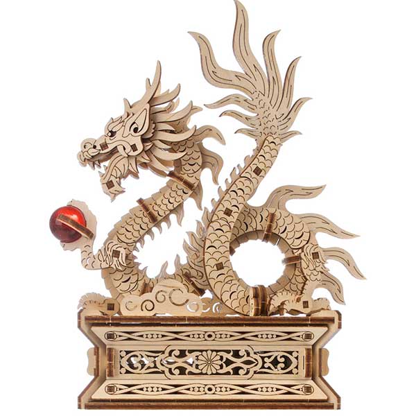 product: UGears Wooden Dragon Model Kit shown