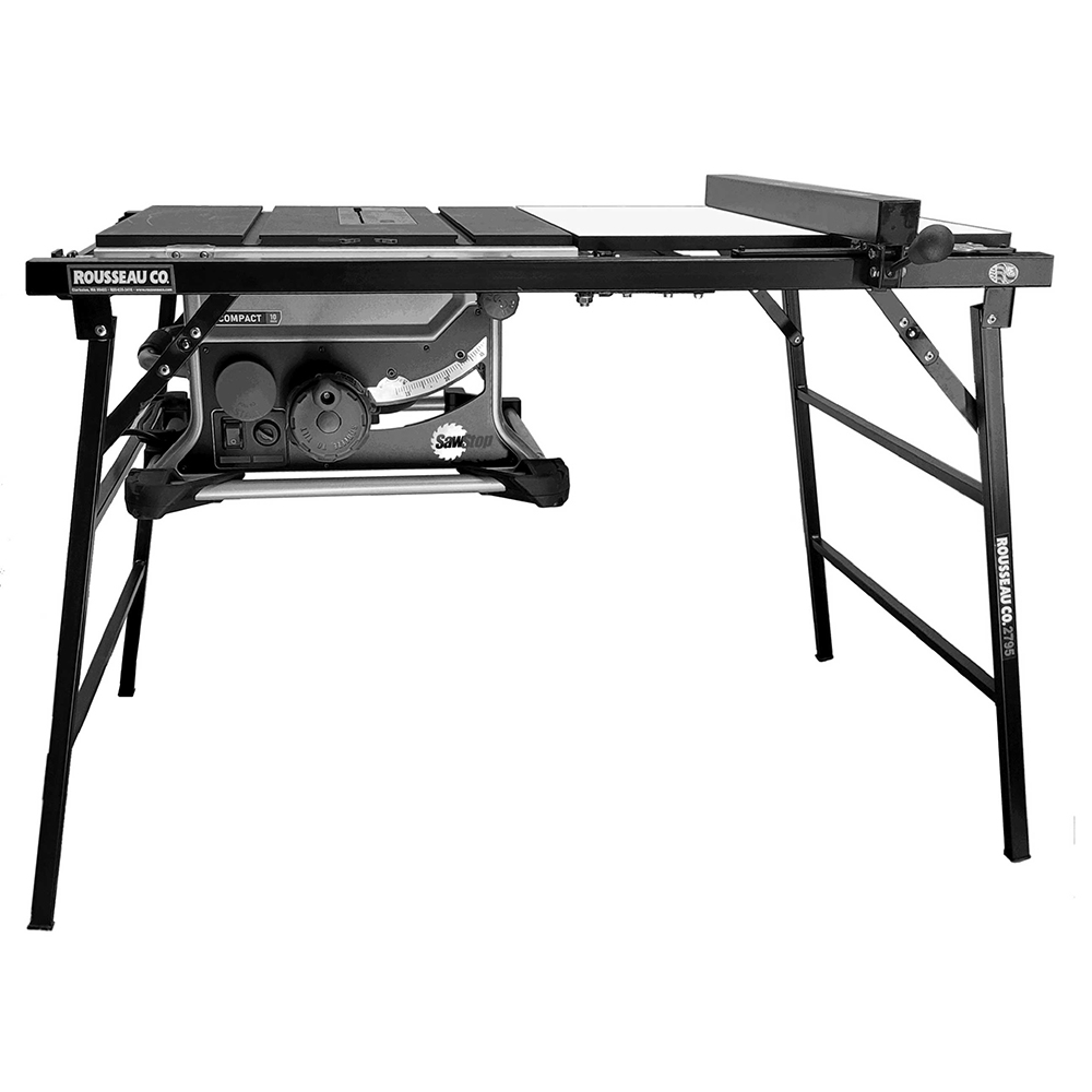 product: Rousseau PortaMax Model 2795 Table Saw Stand shown
