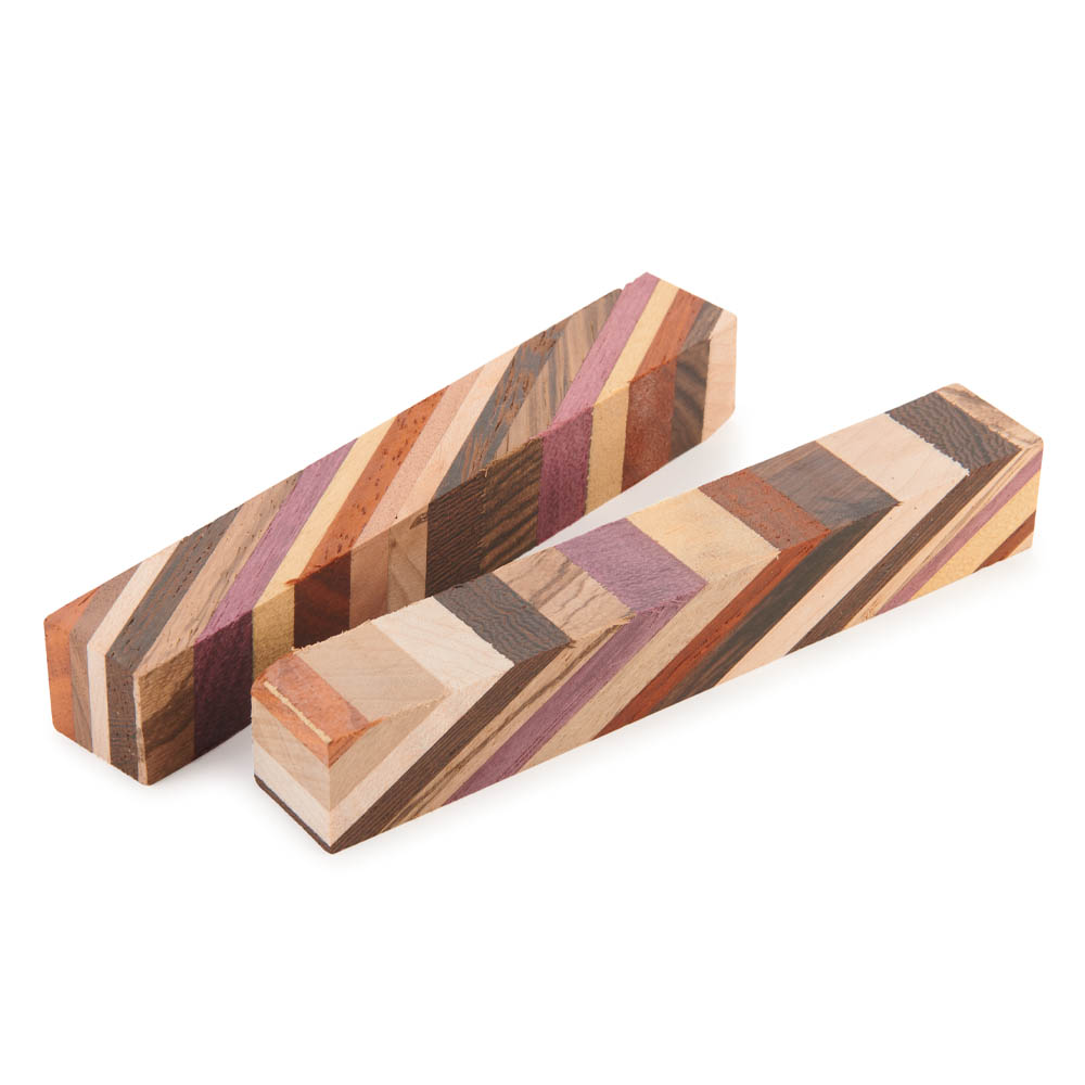 product: Woodcraft Woodshop Diagonal Cut Laminated Pen Blanks - 3/4