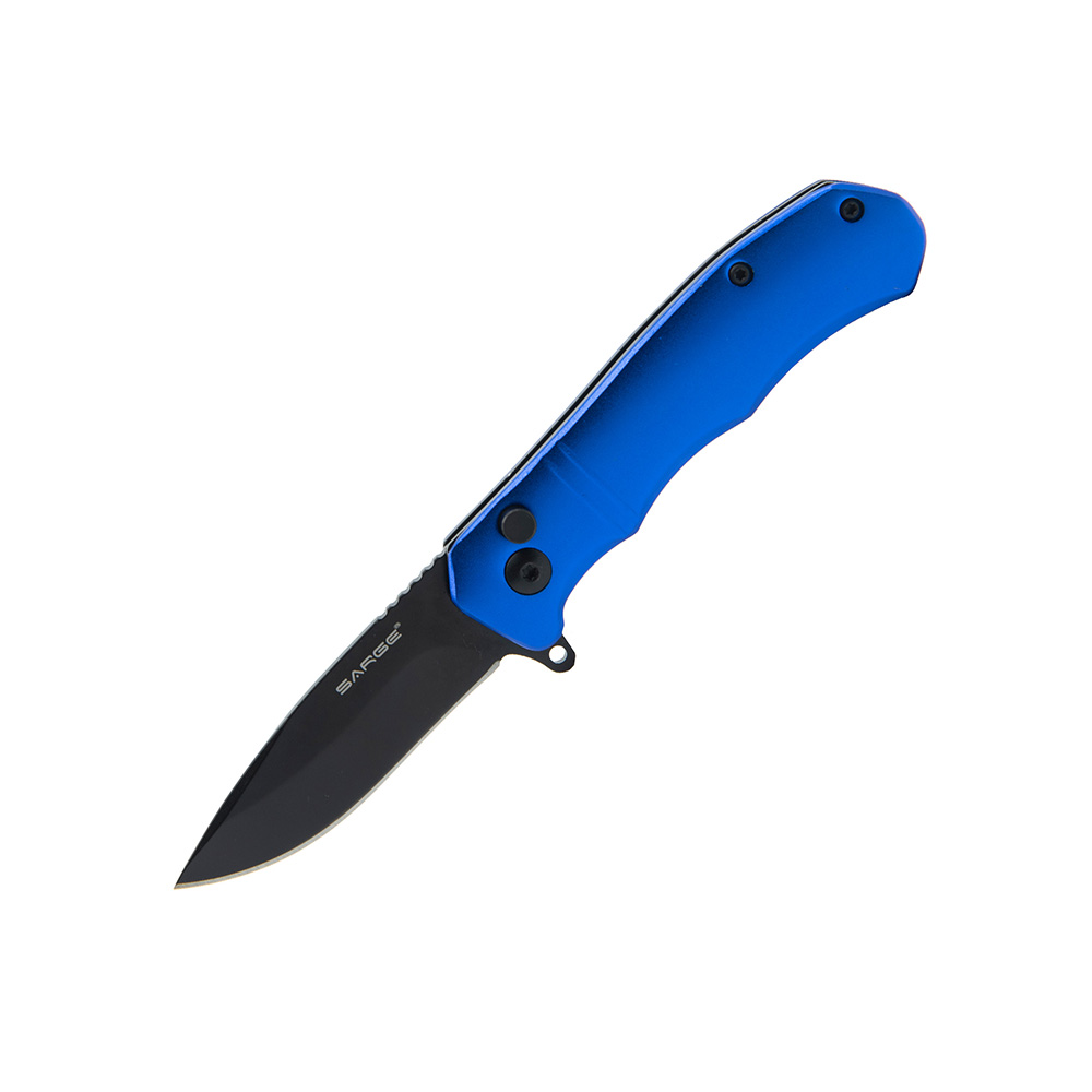 product: Sarge Control - Blue Turbo Lock Folder Pocket Knife shown