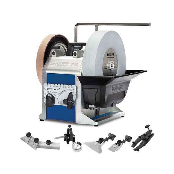 product: Tormek T-8 Water Cooled Sharpening System and HTK-906 Hand Tool Kit shown
