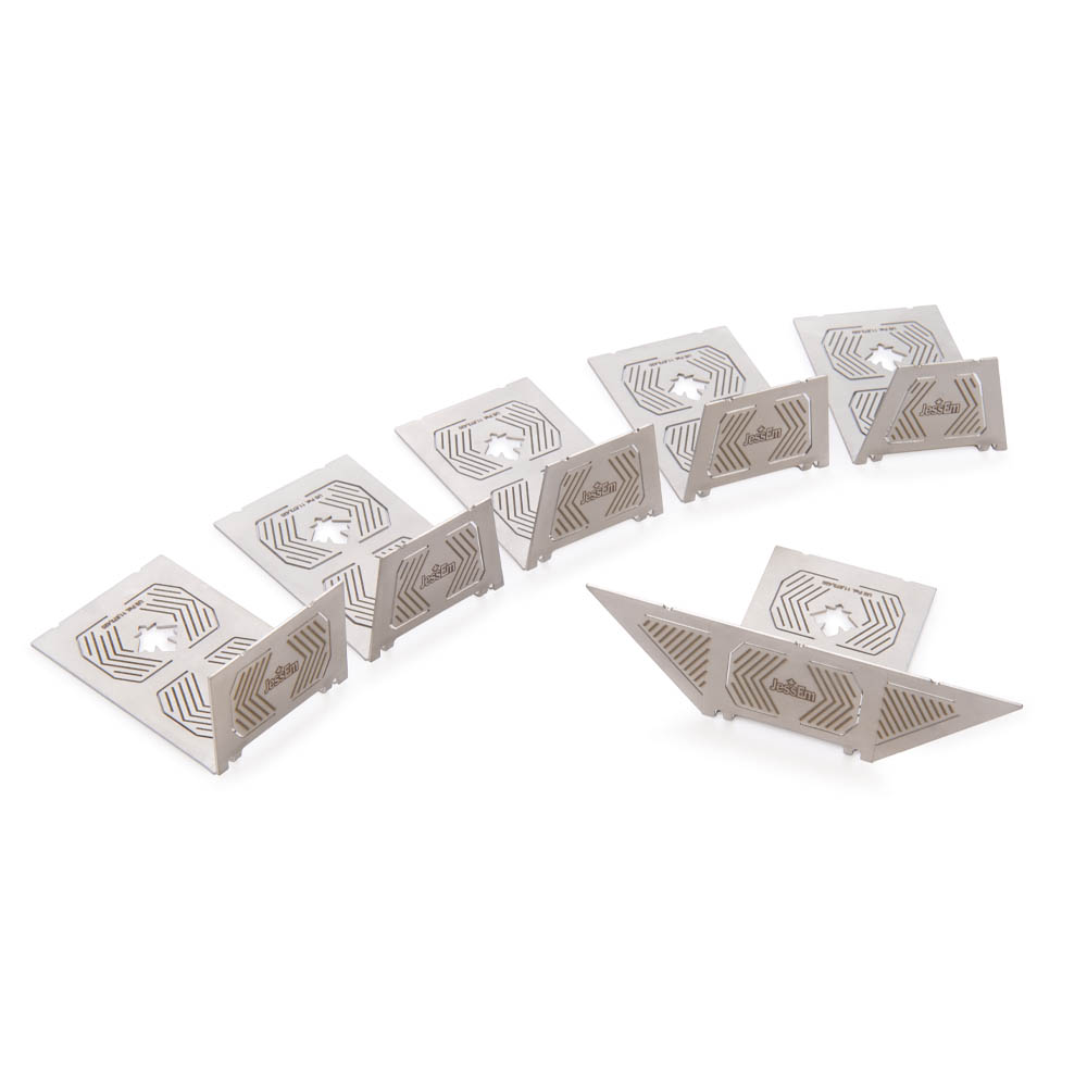 product: JessEm Stainless Steel Saddle Squares Combo Set - 6 Piece shown