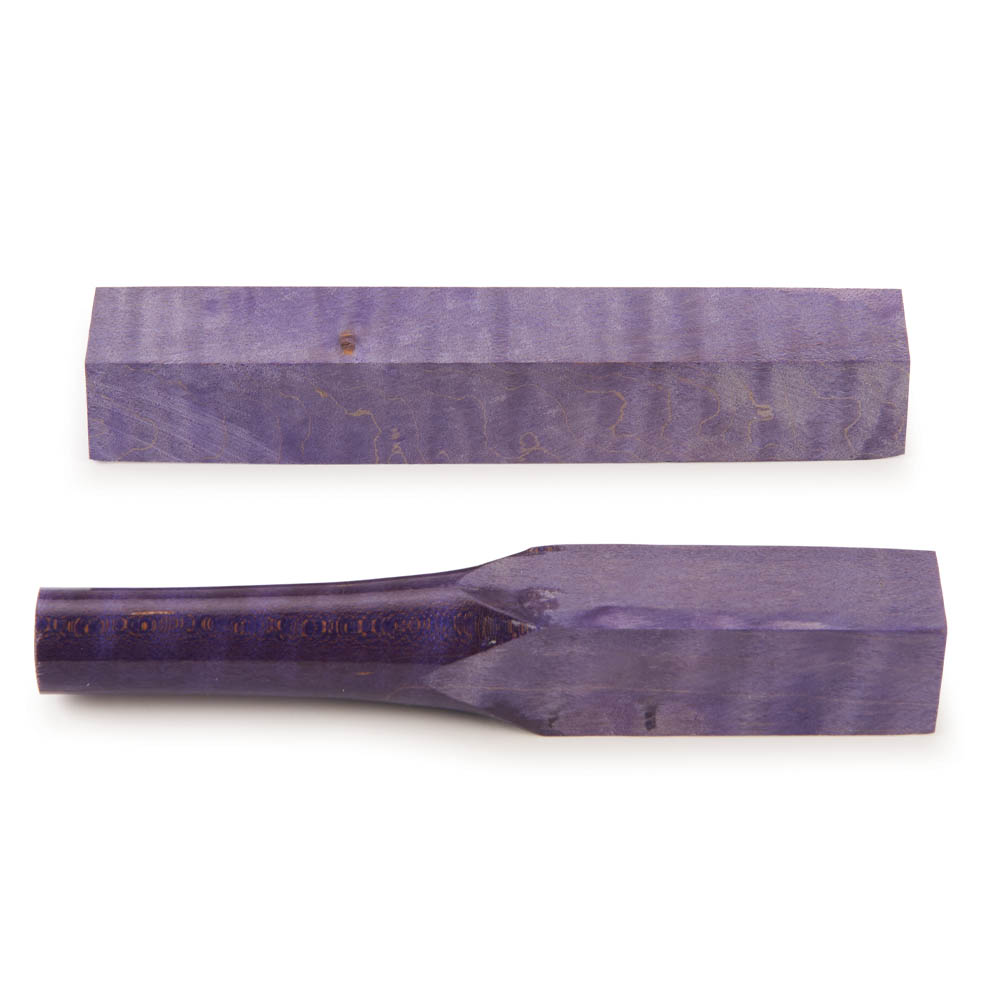 product: Woodcraft Woodshop Stabilized & Dyed Curly Maple Pen Blank - 3/4