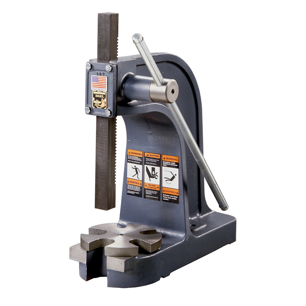 product: Dake 3-Ton Single Leverage Press shown