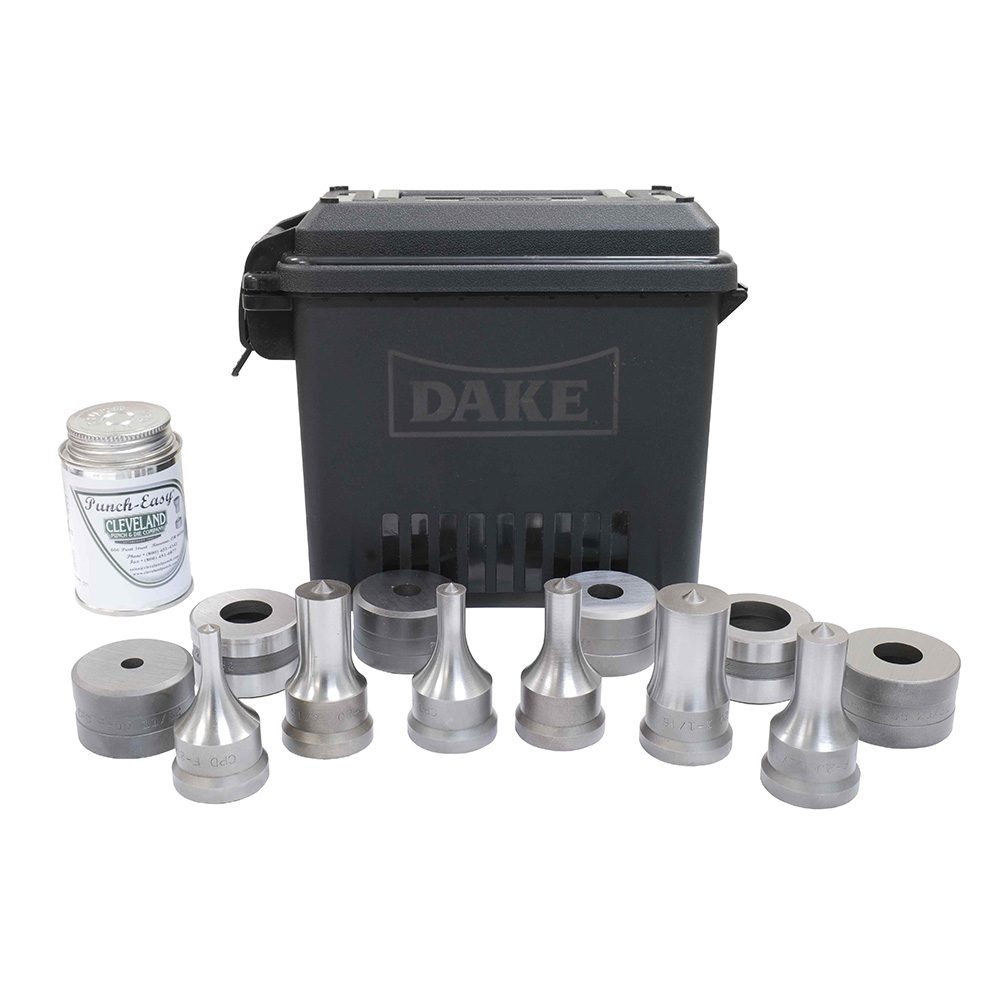 product: Dake Ironworker Punch & Die Set shown