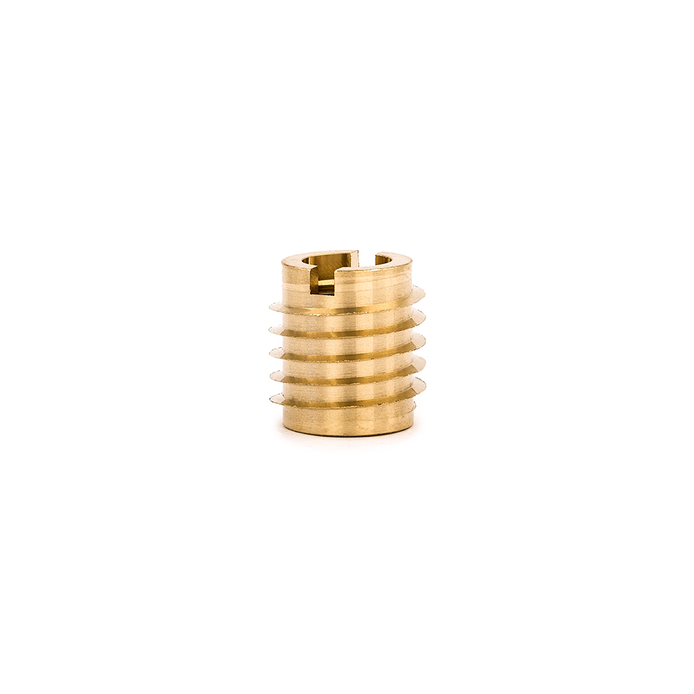 product: E-Z LOK E-Z Knife Threaded Insert for Hard Wood - Brass - M8-1.25 - 10 Pack shown