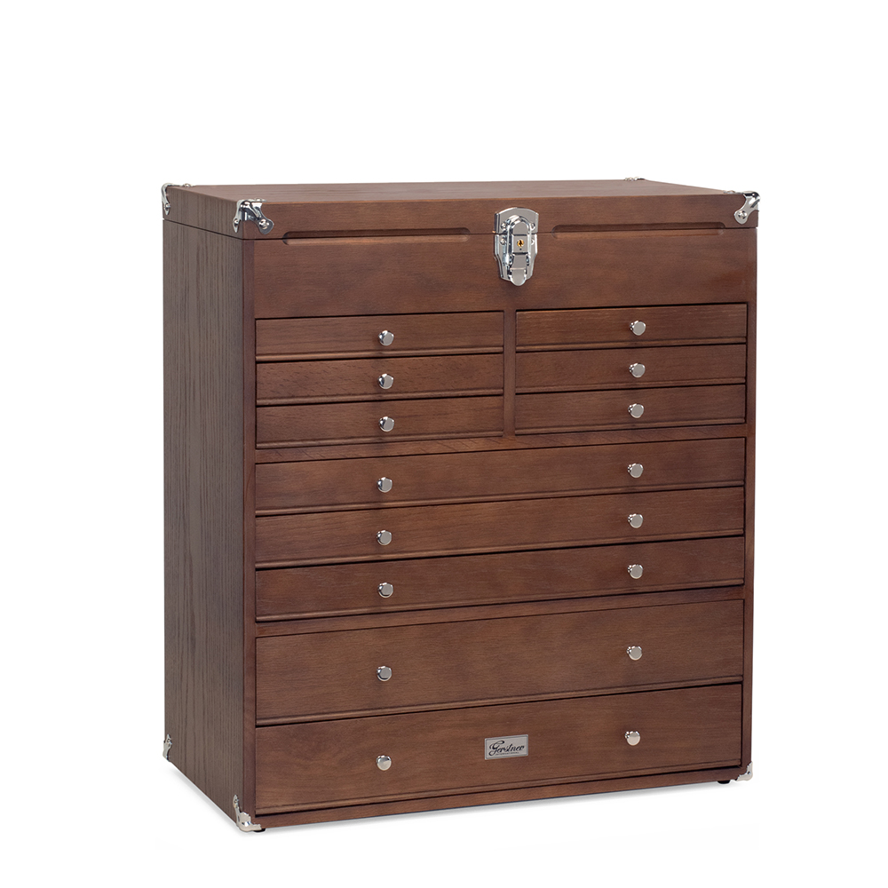 product: Gerstner International T22-D 11-Drawer Solutions Chest- Dark Oak shown