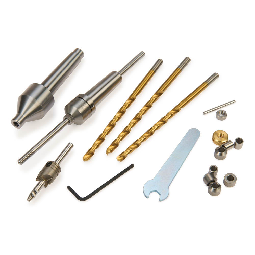 product: Rotur Deluxe Mandrel Pen Turning Kit - 2MT shown