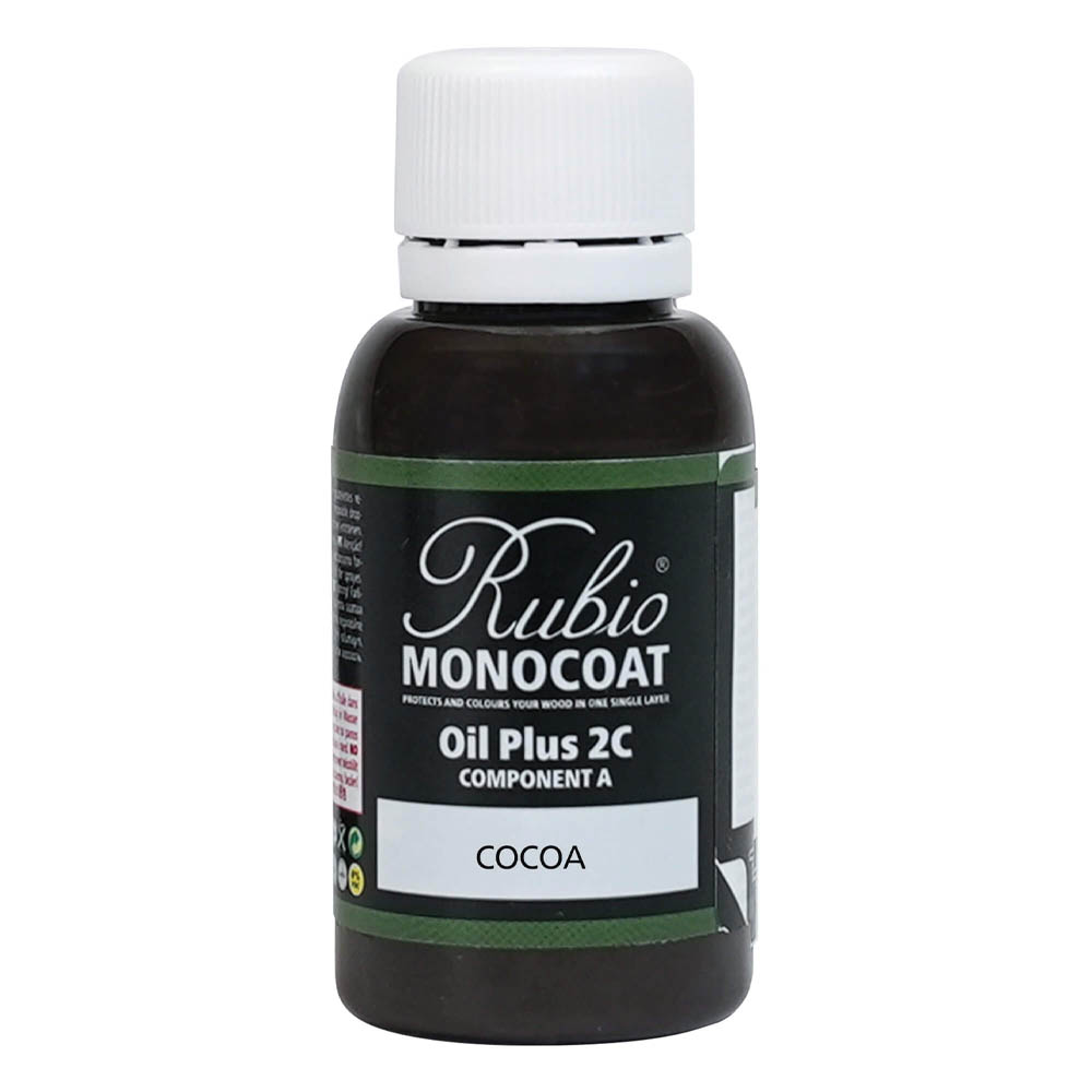 product: Rubio Monocoat Oil Plus Part A - Oil Only - Cocoa - 20 ml shown