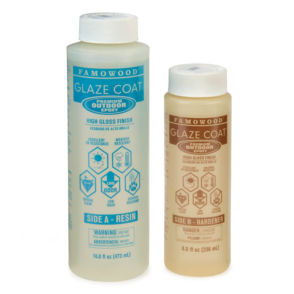 product: Famowood Glaze Coat Premium Outdoor Epoxy Kit - Clear - 24 oz shown