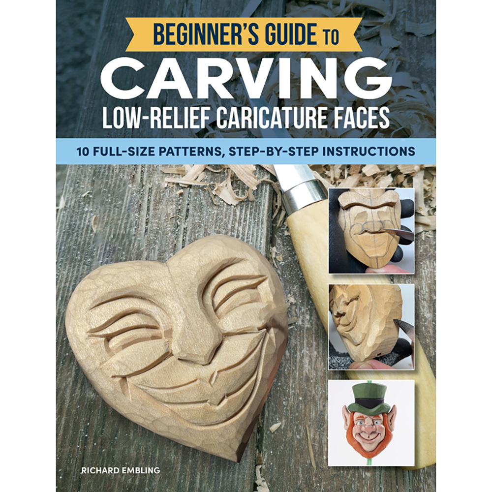 product: Fox Chapel Beginner's Guide to Carving Low-Relief Caricature Faces shown