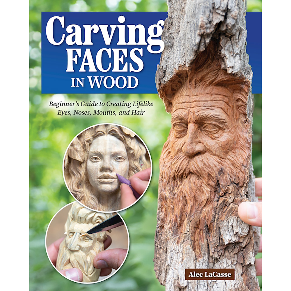 product: Fox Chapel Carving Faces in Wood shown