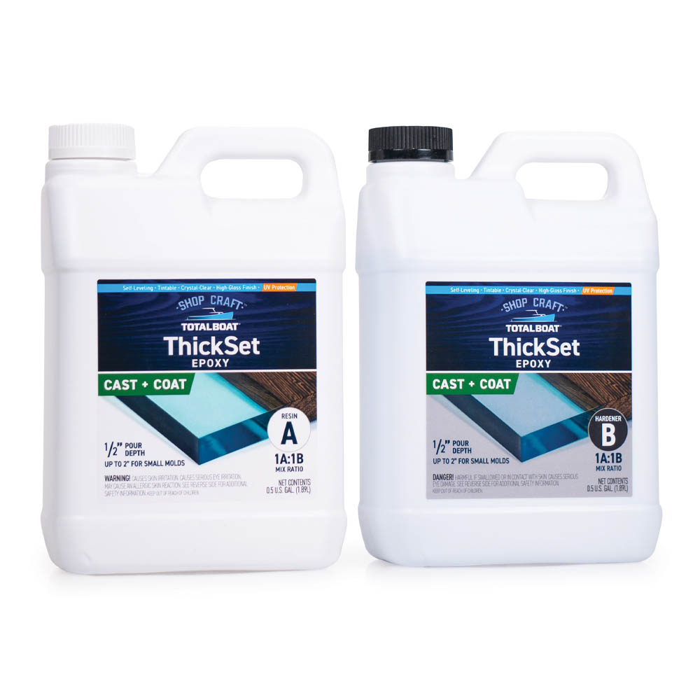 product: TotalBoat ThickSet Cast and Coat Epoxy Kit - 1-Gallon shown