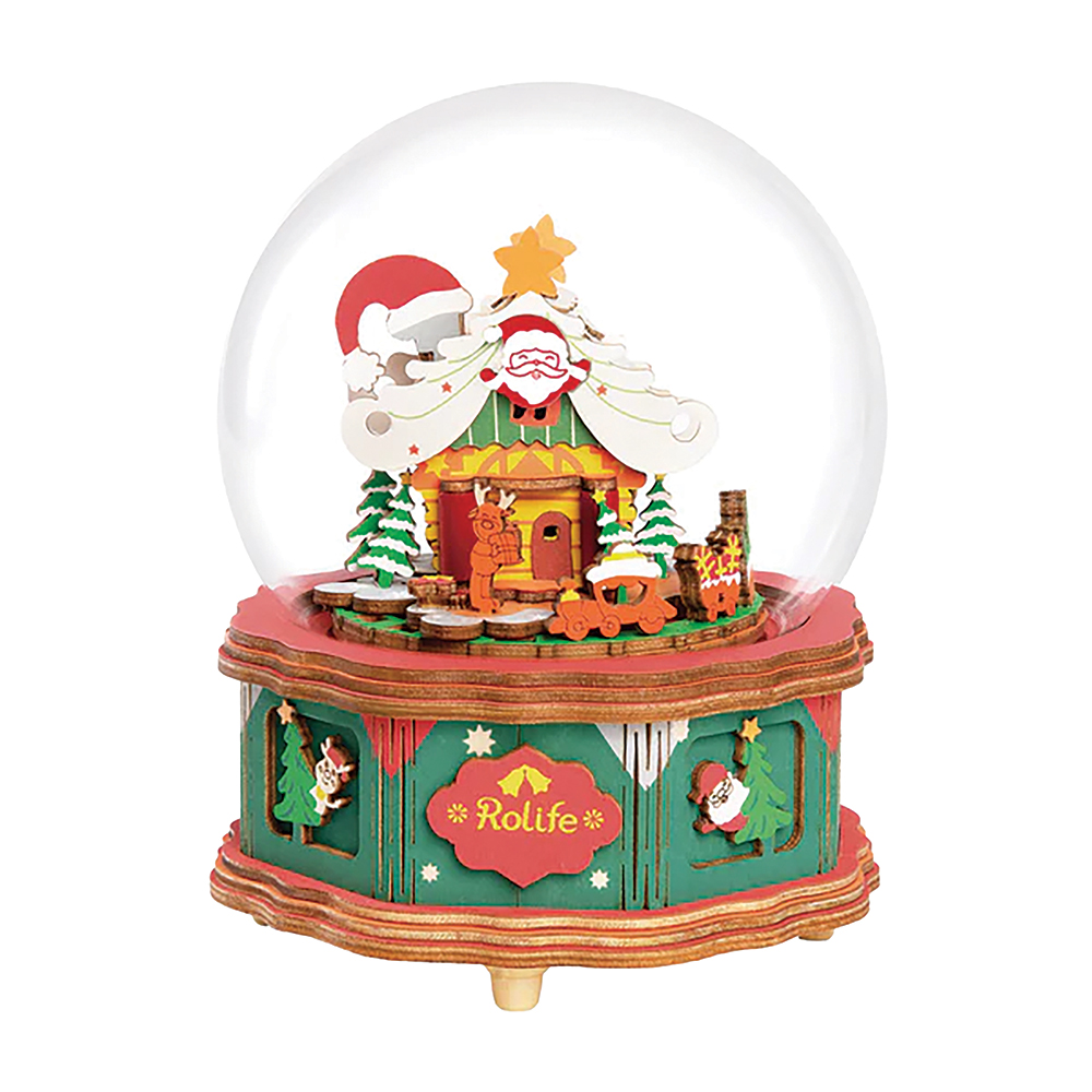 Rolife Christmas Town Music Box Model Kit