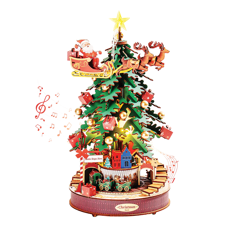 product: Rolife Christmas Melody Tree Model Kit shown