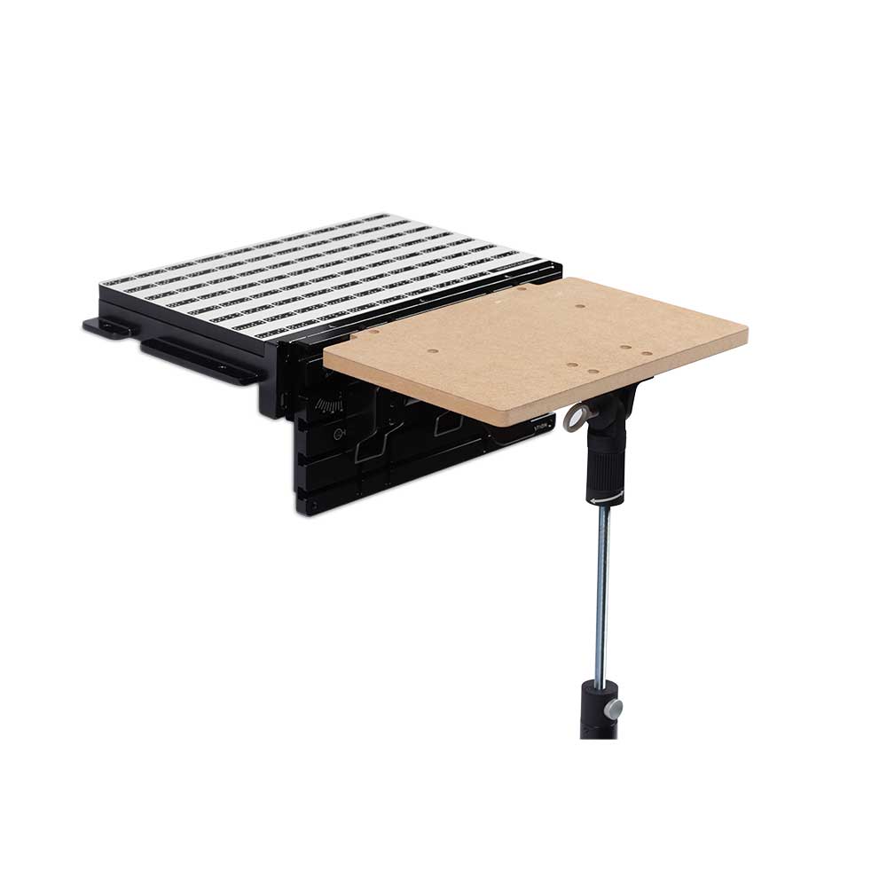 product: Shaper Shelf Upgrade Kit for Origin Handheld CNC Router shown