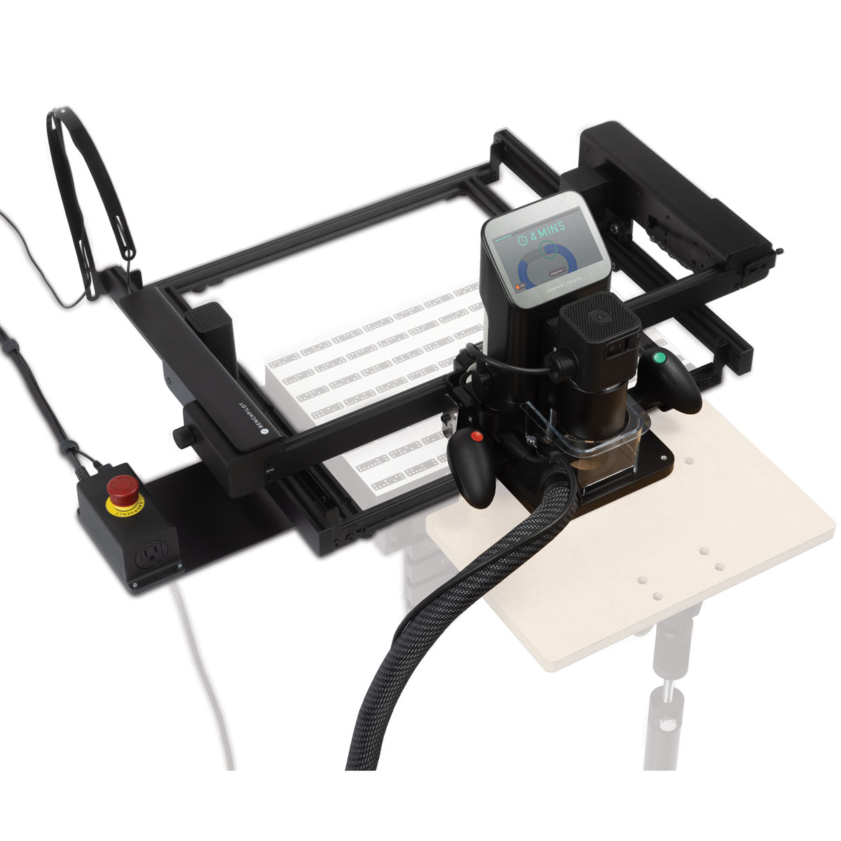 product: Shaper Origin Handheld CNC Router and BenchPilot Package shown