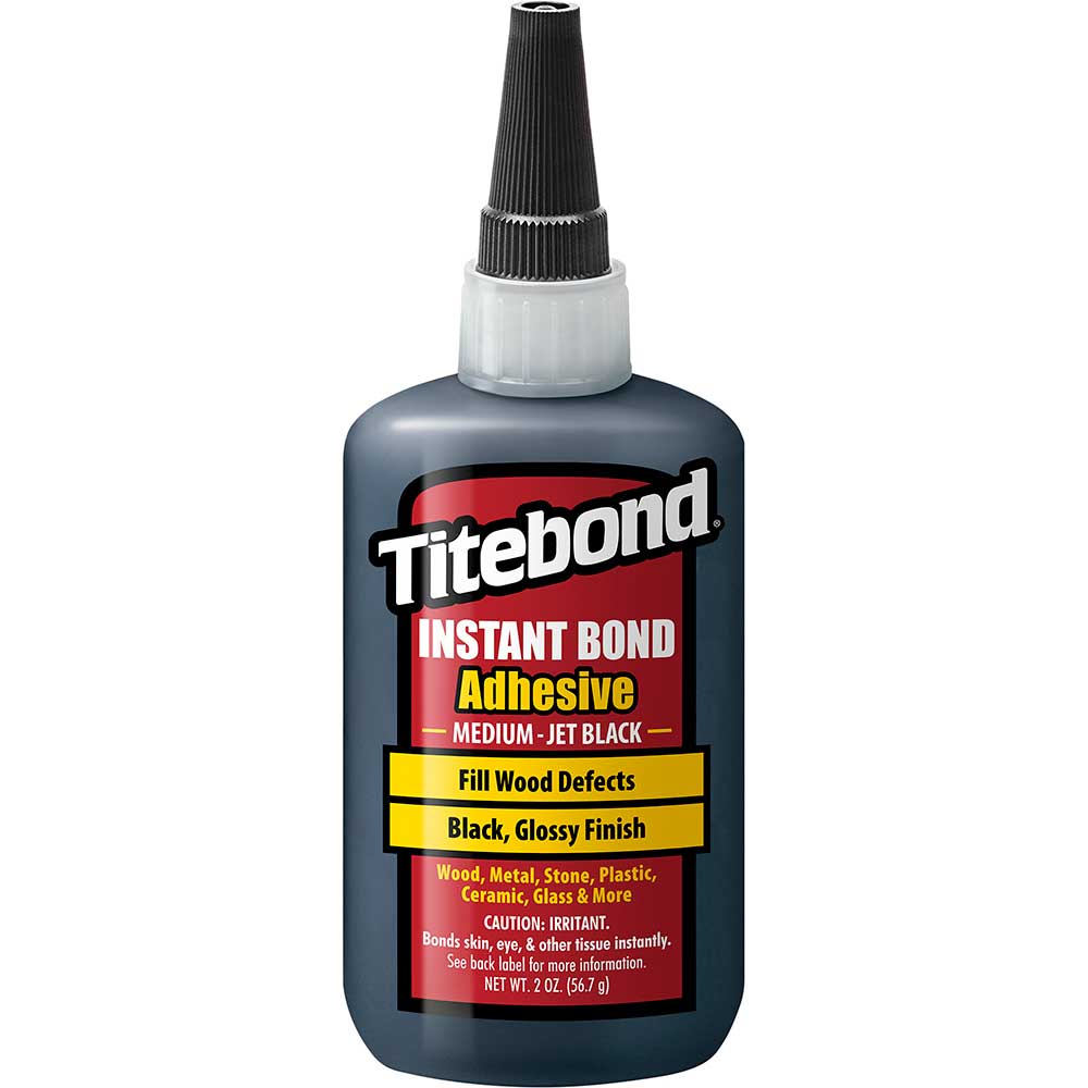 product: Titebond Instant Bond CA Adhesive - Medium - Jet Black - 2 oz shown