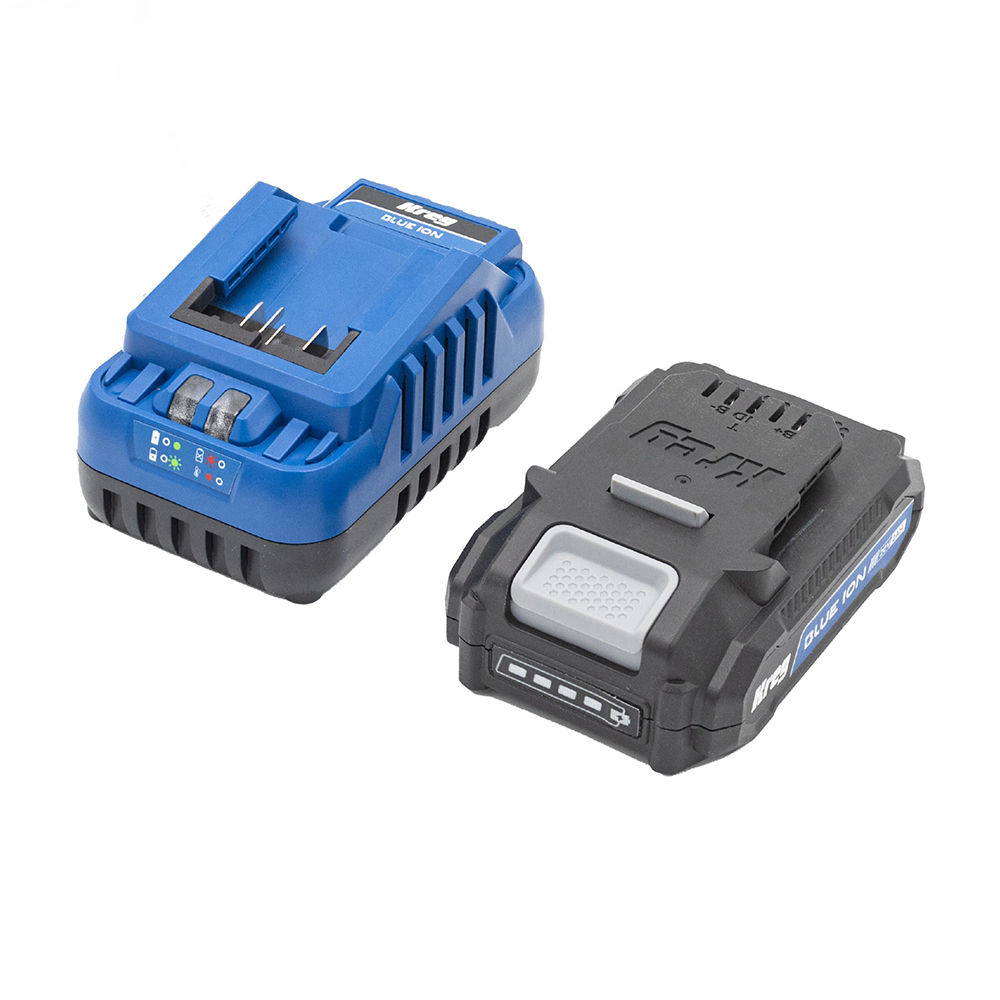 product: Kreg Blue Ion Battery and Charger Starter Kit - 20V shown