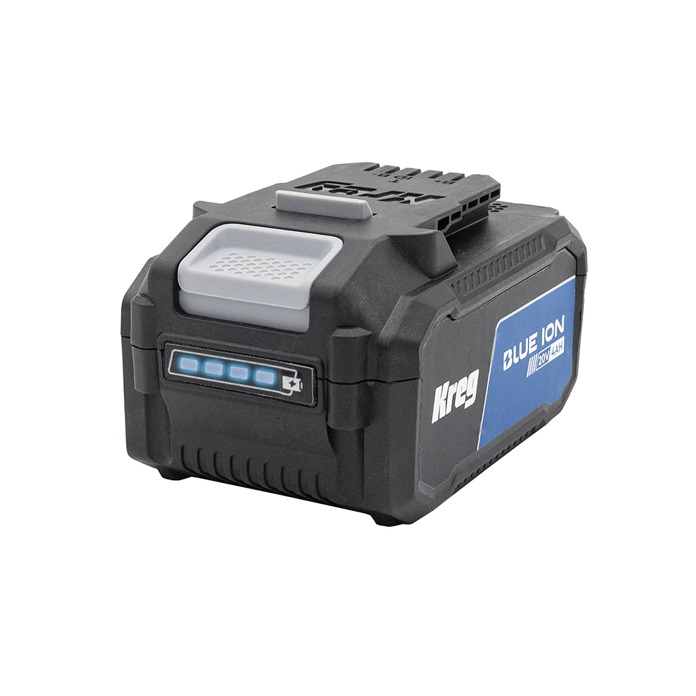 product: Kreg Blue Ion 4.0 Ah Battery Pack - 20V shown