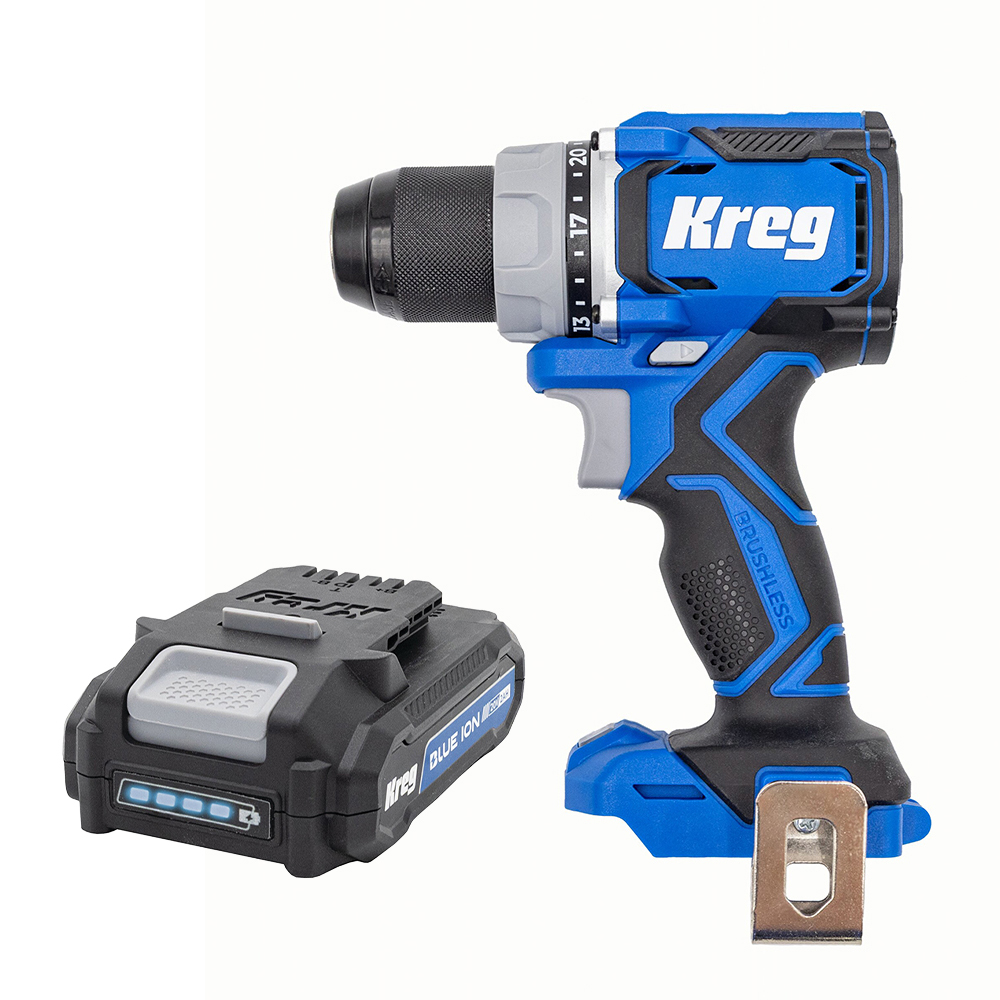 product: Kreg Ionic Drive Power Drill - 20V with 2AH Battery Kit shown