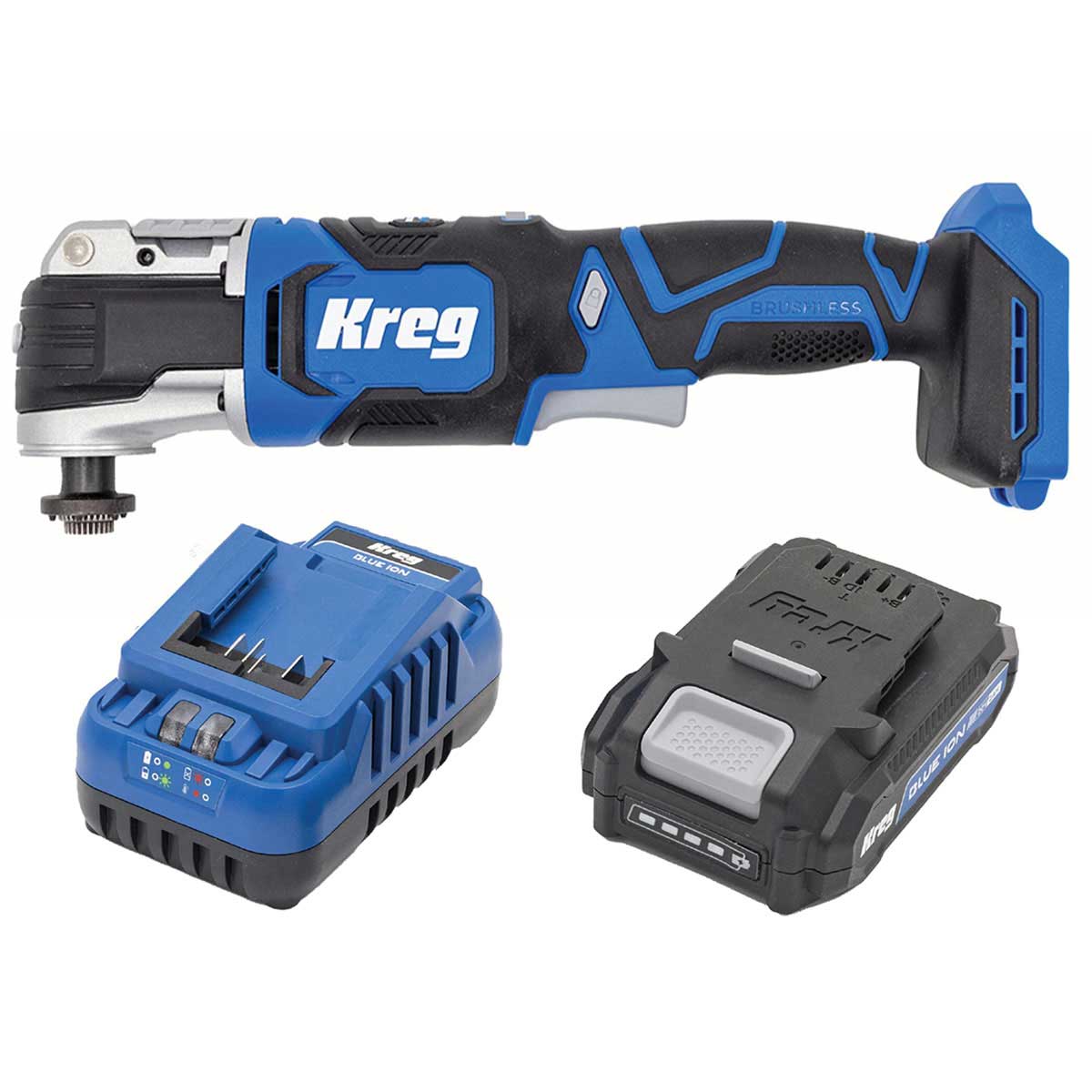 product: Kreg Ionic Drive Oscillating Multi-Tool with 2AH Battery and Charger Kit shown