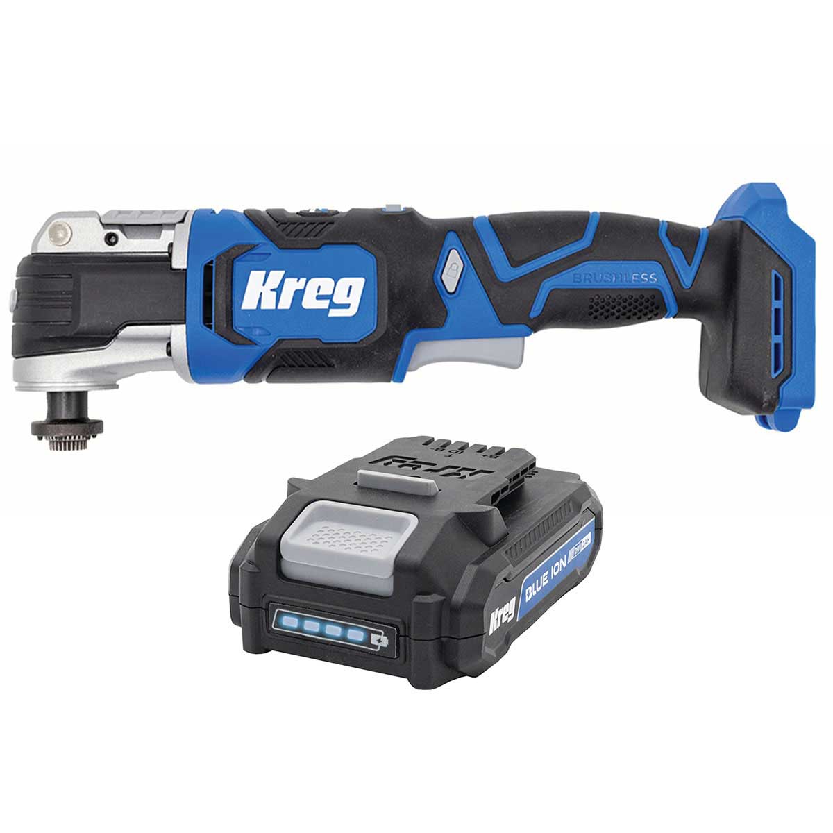 product: Kreg Ionic Drive Oscillating Multi-Tool with 2AH Battery Kit shown
