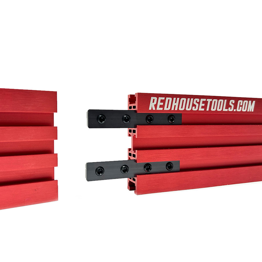 product: Red House Tools Universal Multi T-Track Connector Plates- 4 Piece shown