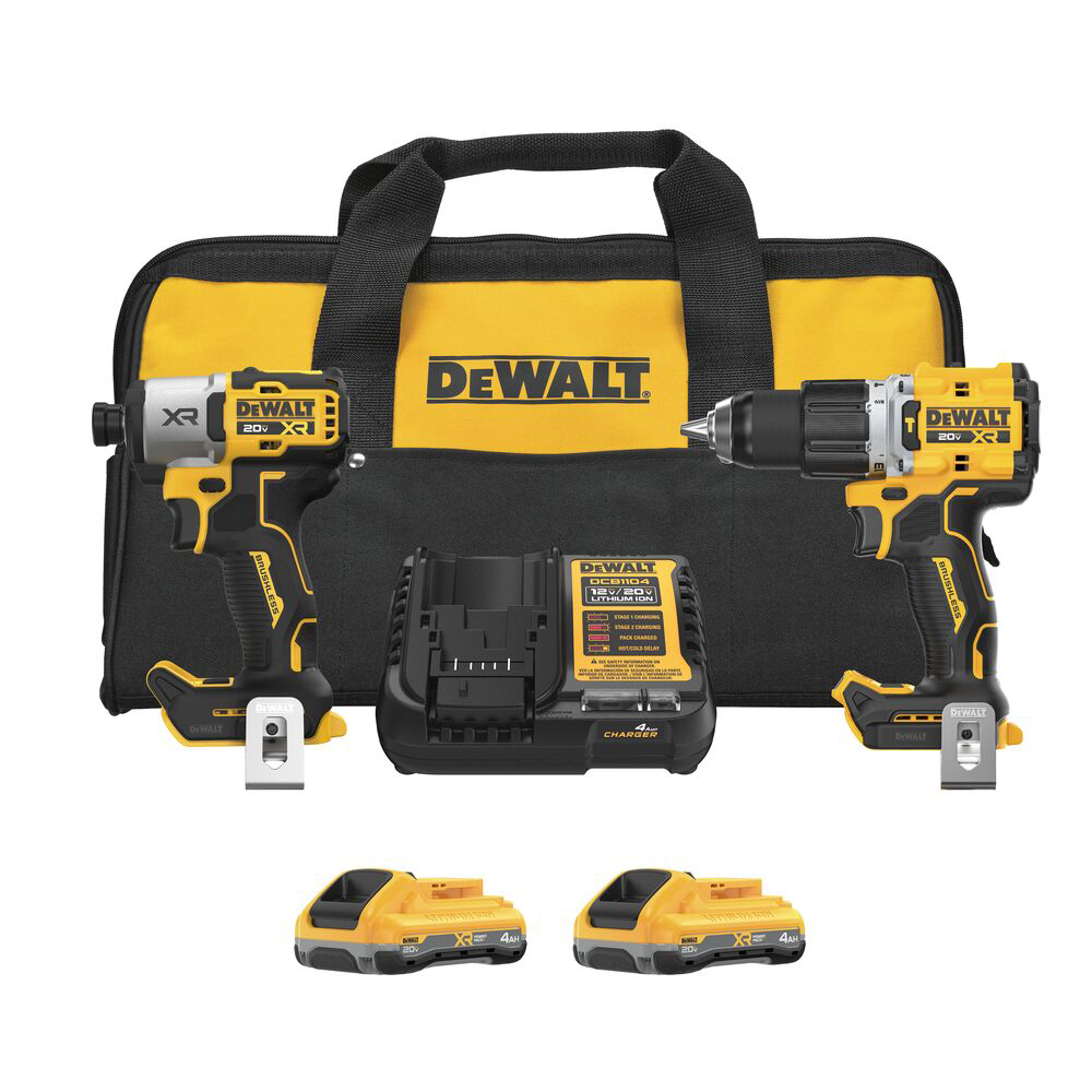 product: DeWalt 20V MAX XR 2-Tool Drill/Impact Combo Kit with POWERPACK Batteries shown