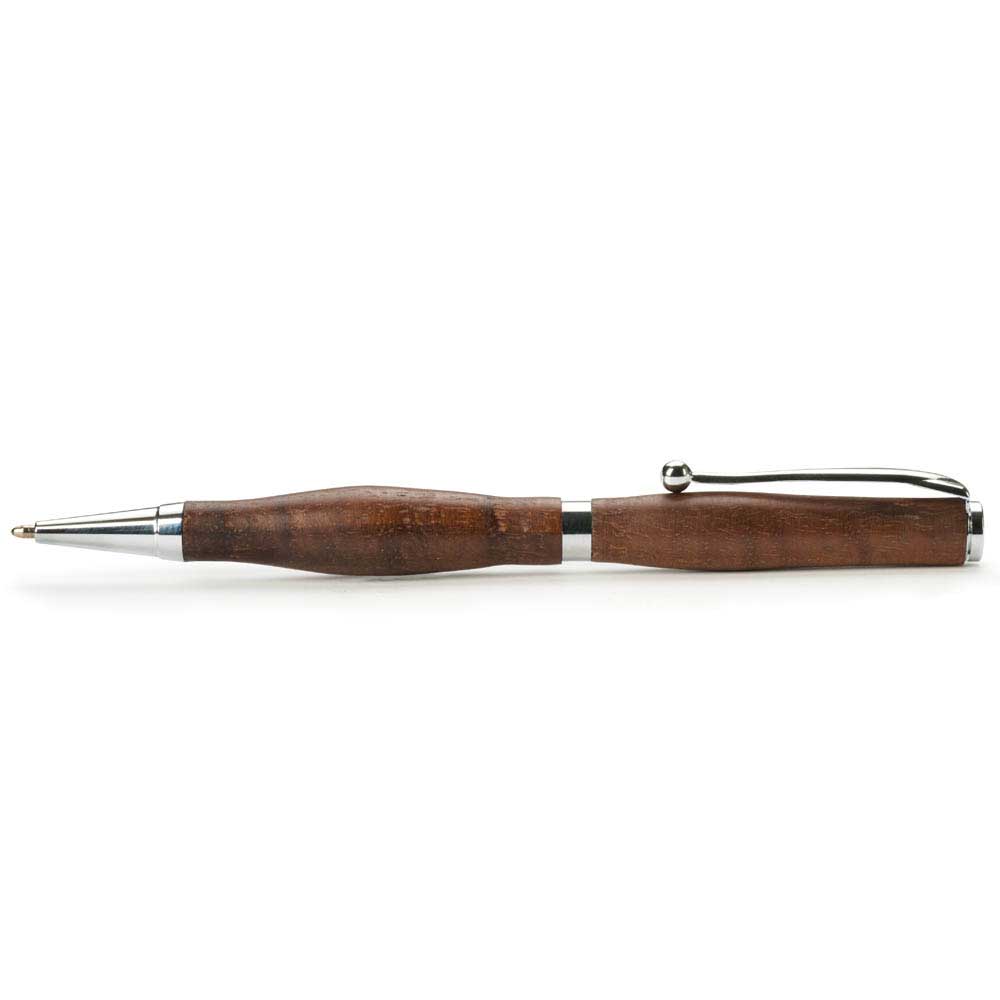 product: WoodRiver Debonair Slim Style Ballpoint Pen Kit - Chrome shown