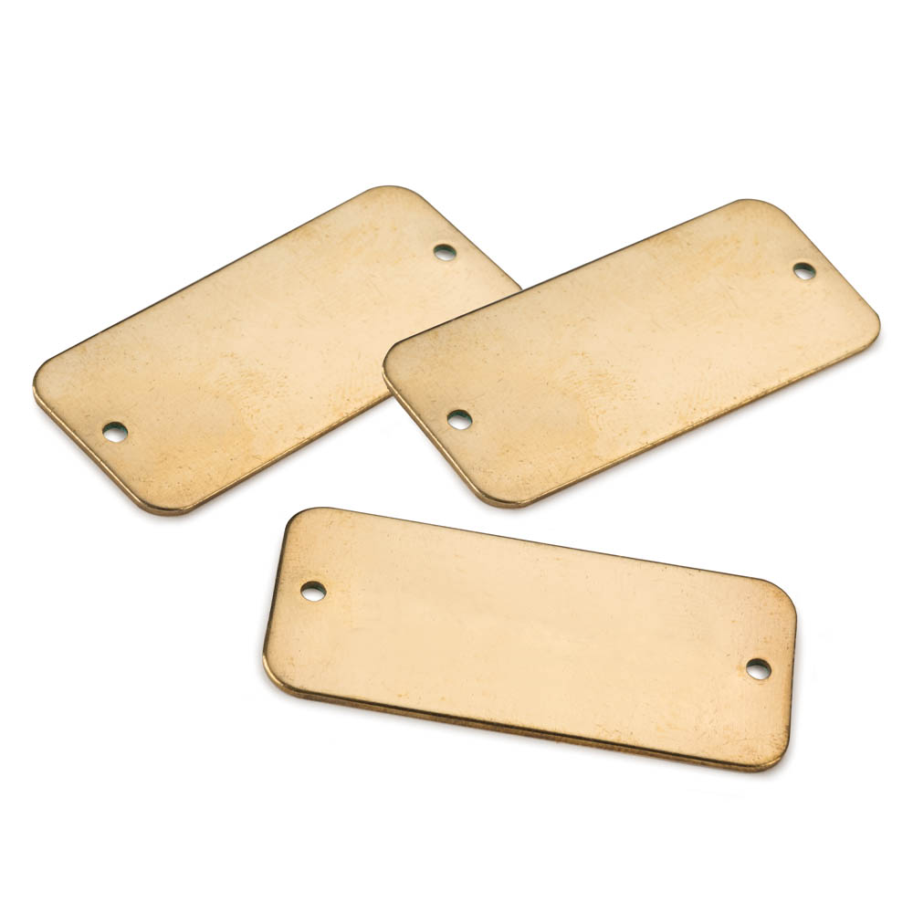 product: Impress Nameplate Engraving Blank - Brass - 4 piece shown