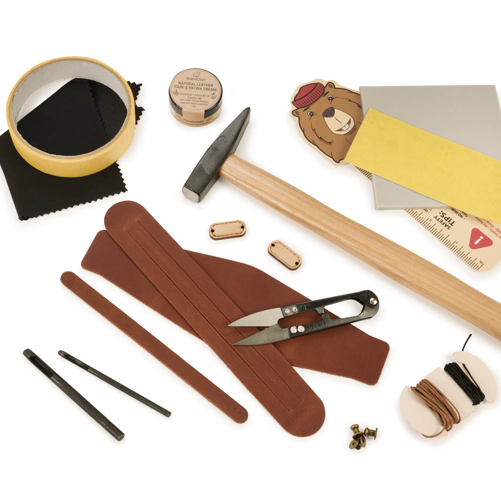 product: Beavercraft Bracelet Set Leather Crafting Kit shown