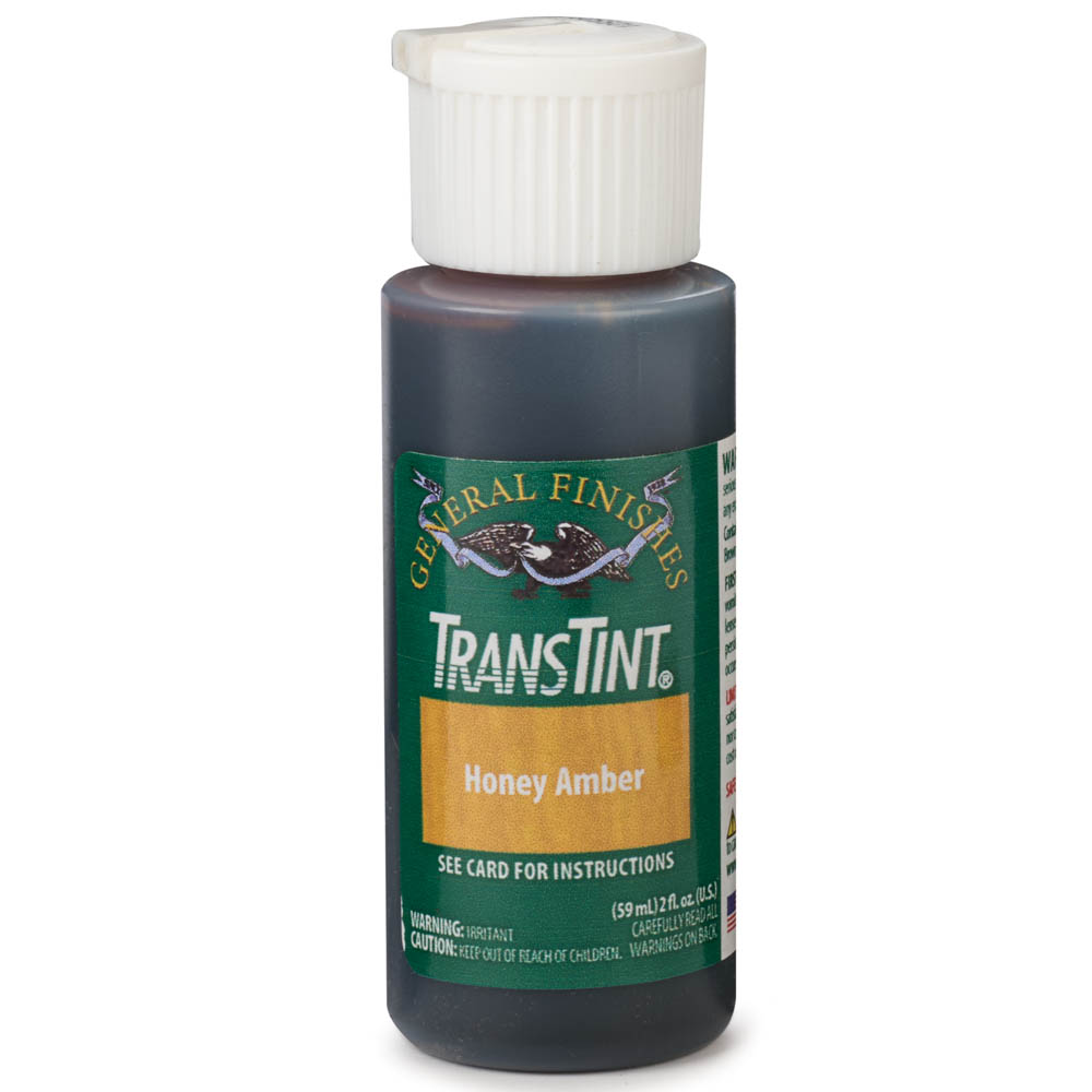 product: General Finishes TransTint Wood Dye Stain - Alcohol/Water Soluble - 6001 - Honey Amber - 2 oz shown